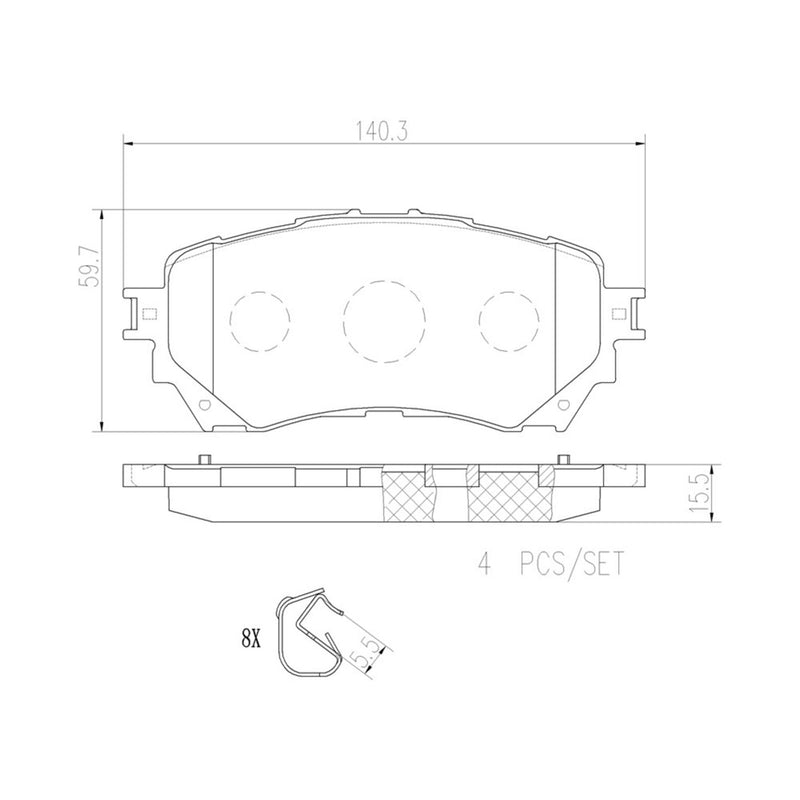 BREMBO Ceramic Front Disc Brake Pad Set - P49048N
