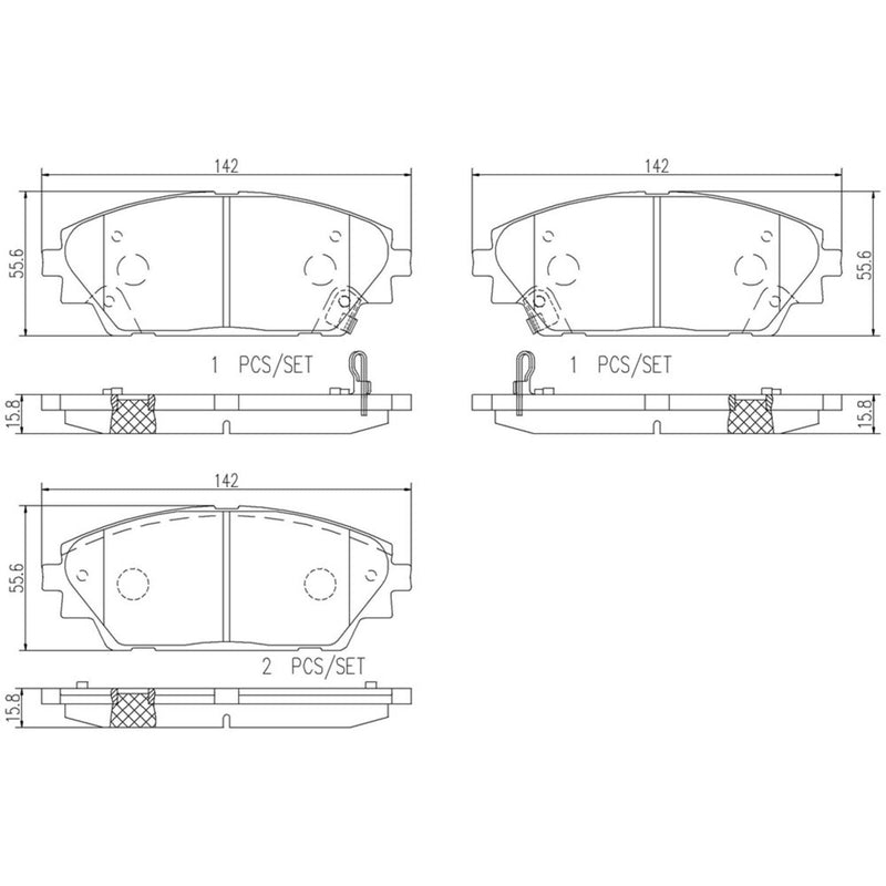 BREMBO Ceramic Front Disc Brake Pad Set - P49050N