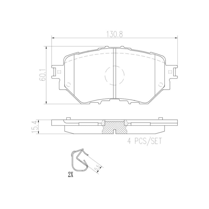 BREMBO Ceramic Front Disc Brake Pad Set - P49052N