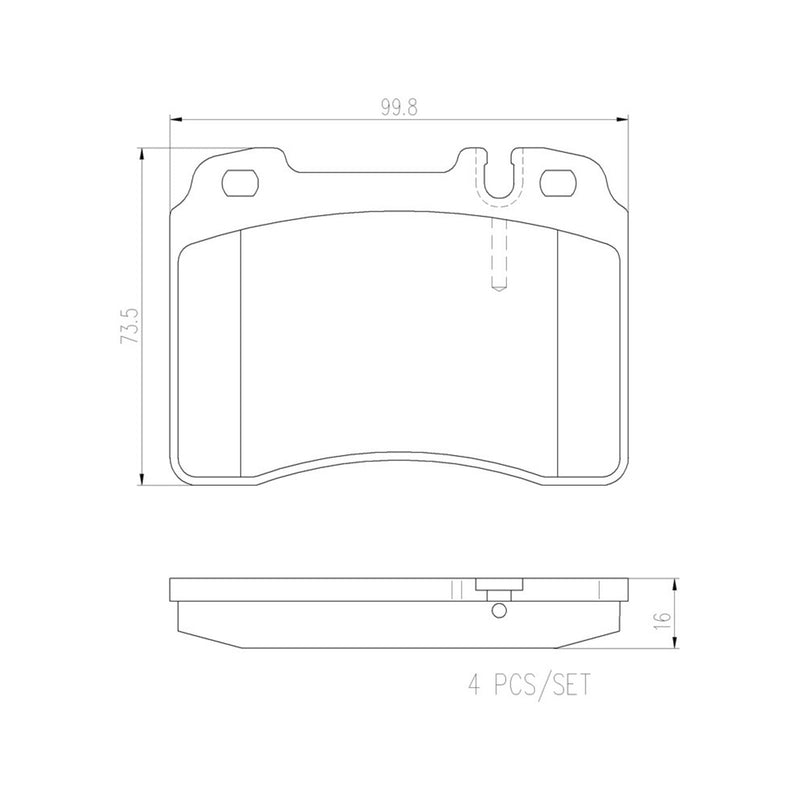 BREMBO Ceramic Front Disc Brake Pad Set - P50022N