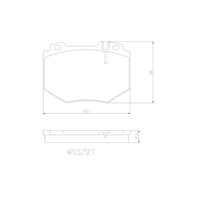 BREMBO Ceramic Front Disc Brake Pad Set - P50048N