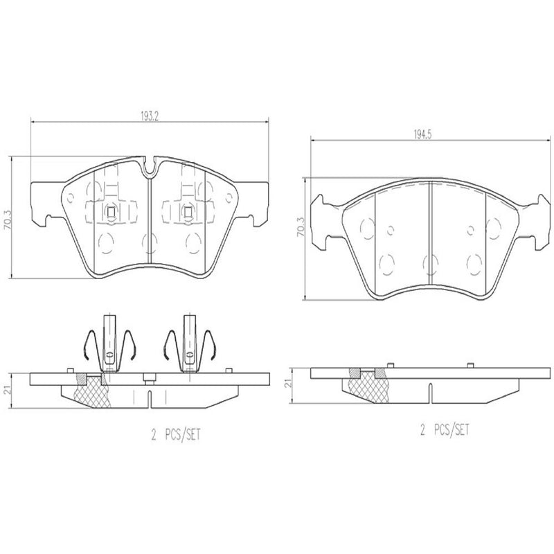 BREMBO Ceramic Front Disc Brake Pad Set - P50063N