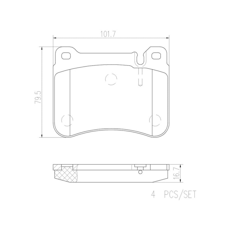 BREMBO Ceramic Front Disc Brake Pad Set - P50073N
