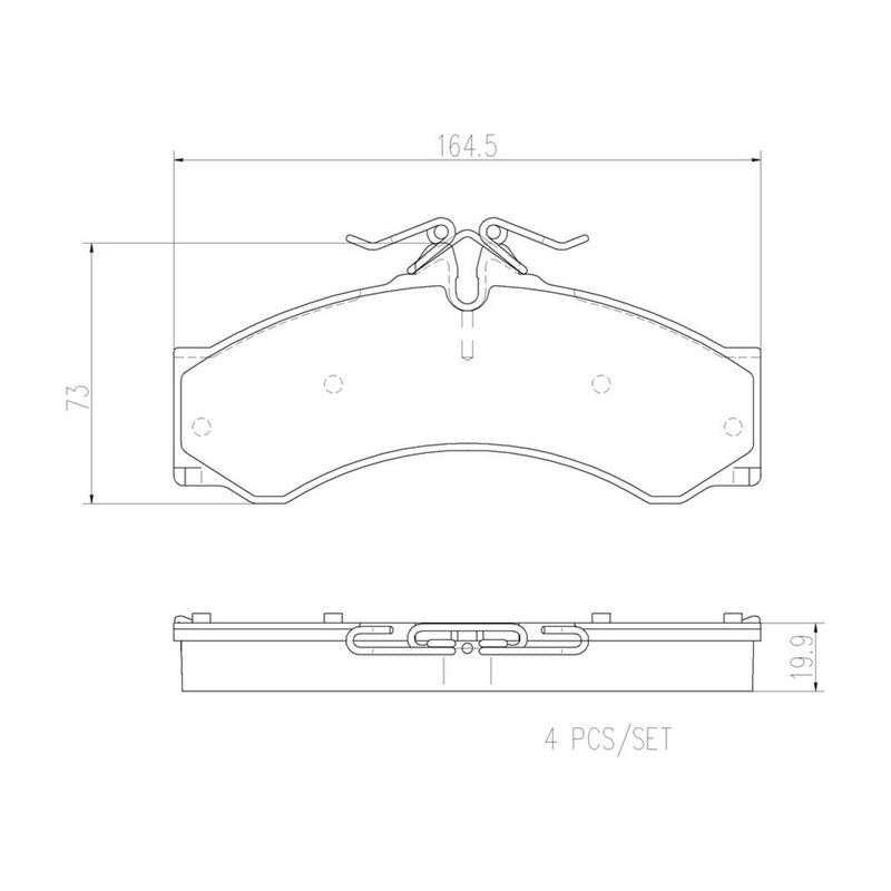 BREMBO Ceramic Front Disc Brake Pad Set - P50088N