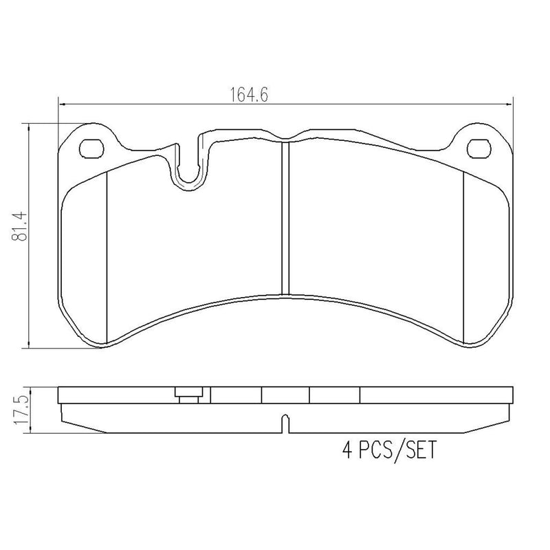 BREMBO Ceramic Front Disc Brake Pad Set - P50092N