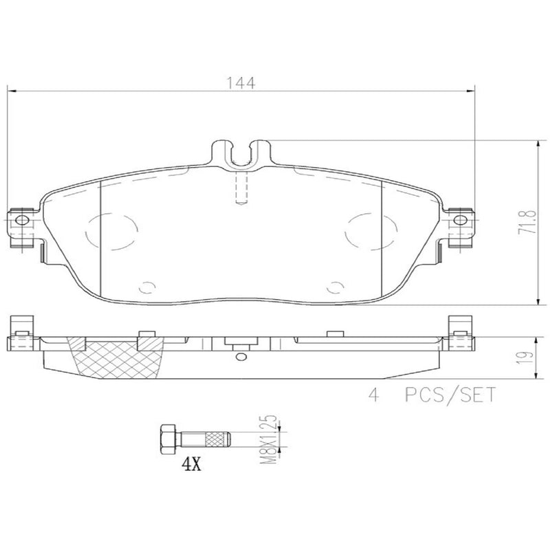 BREMBO CERAMIC Brake Pad Set P50093N