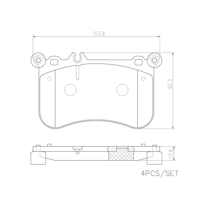 BREMBO CERAMIC Brake Pad Set P50098N