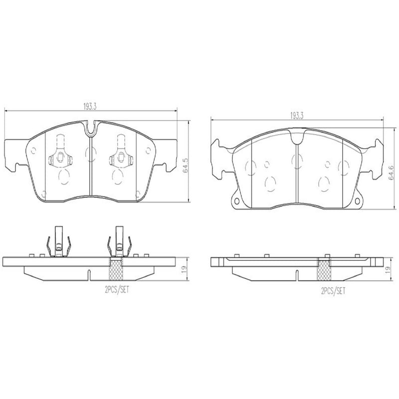 BREMBO Ceramic Front Disc Brake Pad Set - P50108N