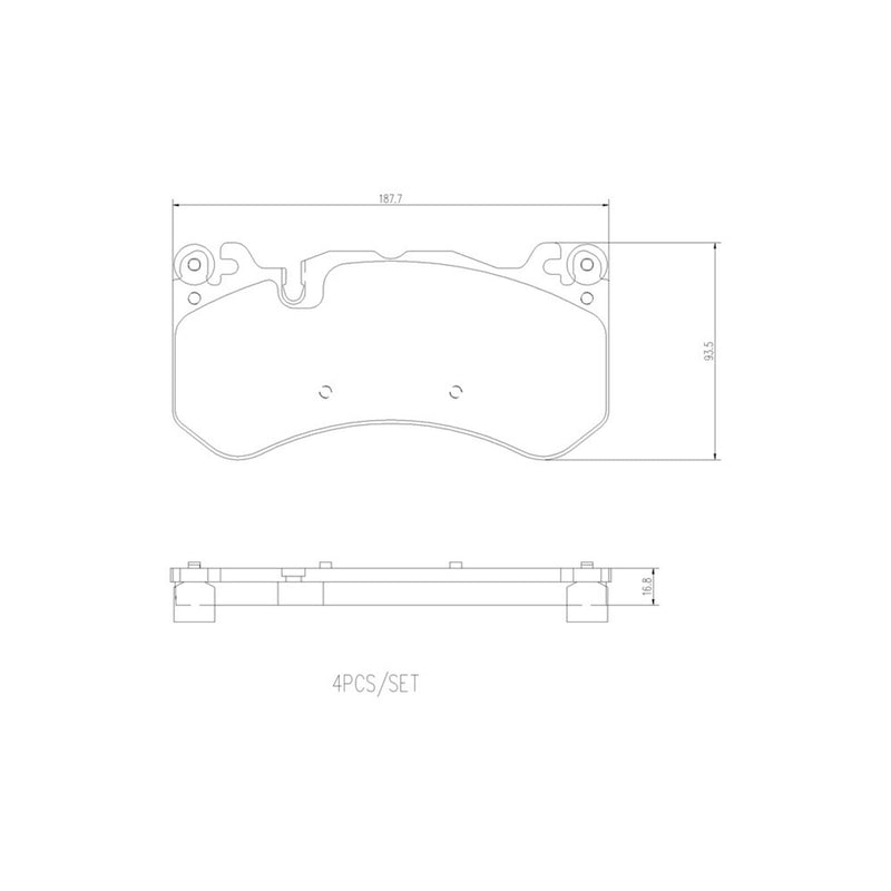BREMBO CERAMIC Brake Pad Set P50127N