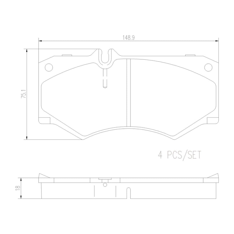 BREMBO Ceramic Front Disc Brake Pad Set - P50134N