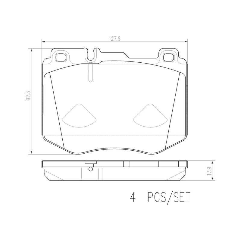 BREMBO Ceramic Front Disc Brake Pad Set - P50145N