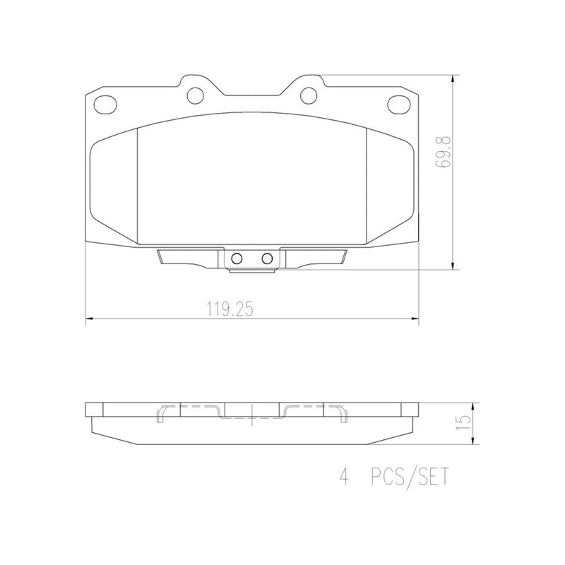 BREMBO Ceramic Front Disc Brake Pad Set - P56034N