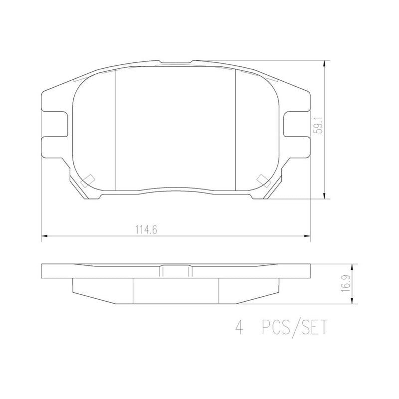 BREMBO Ceramic Front Disc Brake Pad Set - P56050N