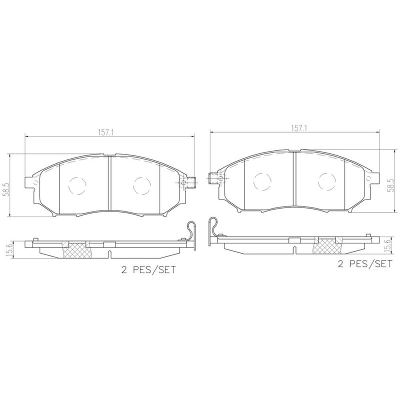 BREMBO Ceramic Front Disc Brake Pad Set - P56058N
