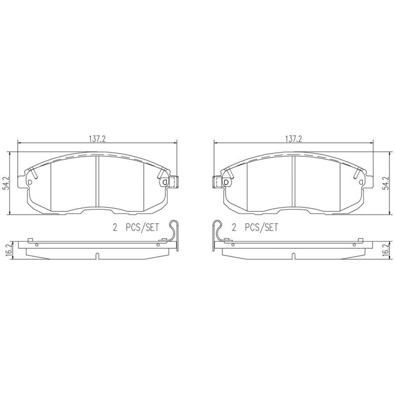 BREMBO Ceramic Front Disc Brake Pad Set - P56065N