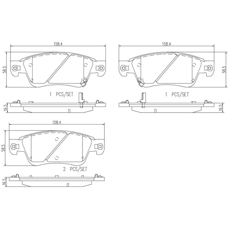 BREMBO Ceramic Front Disc Brake Pad Set - P56080N