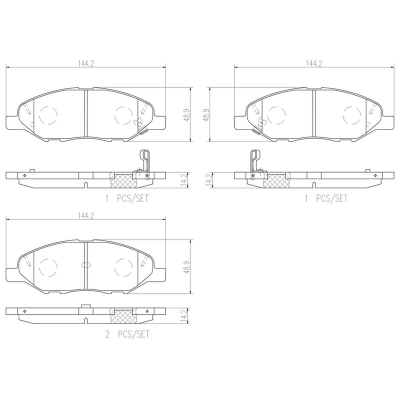 BREMBO Ceramic Front Disc Brake Pad Set - P56088N