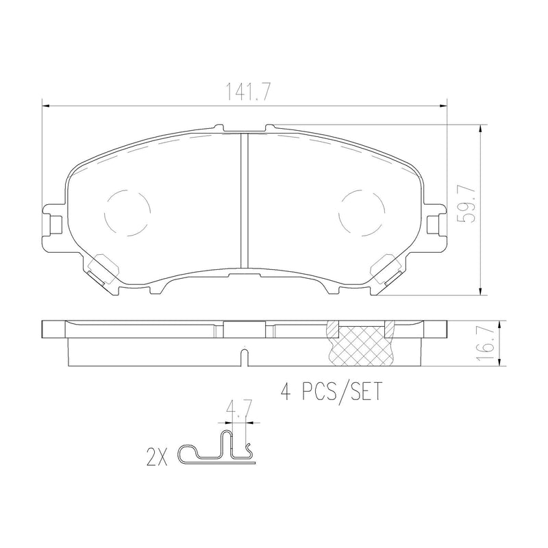BREMBO Ceramic Front Disc Brake Pad Set - P56099N