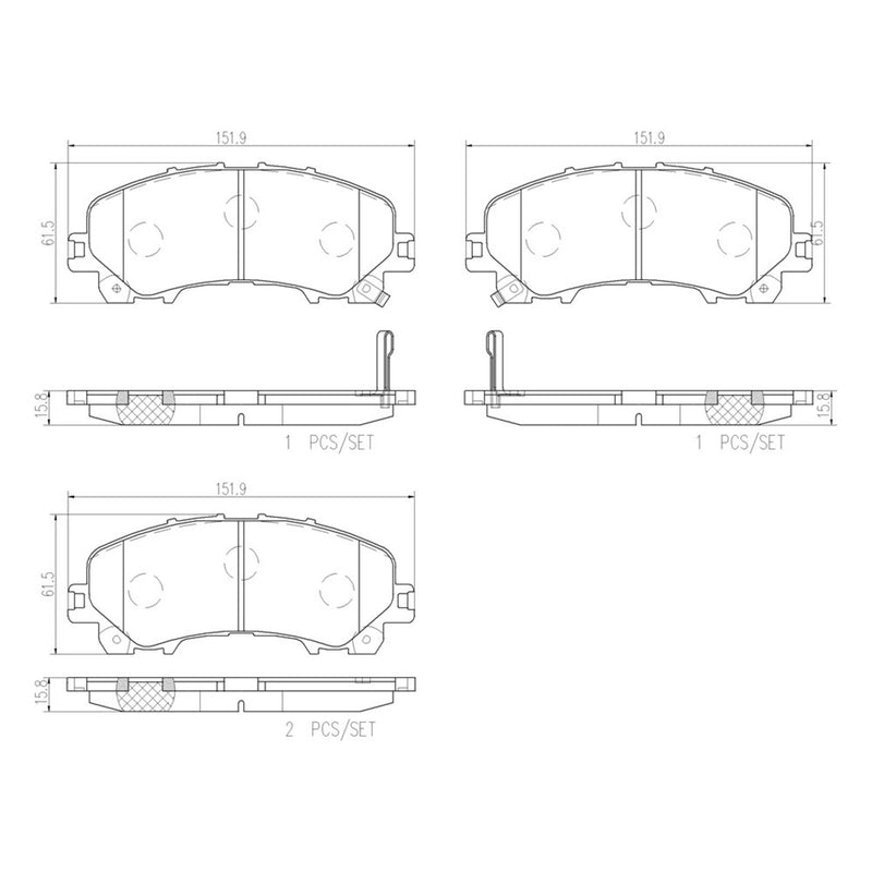 BREMBO Ceramic Front Disc Brake Pad Set - P56106N
