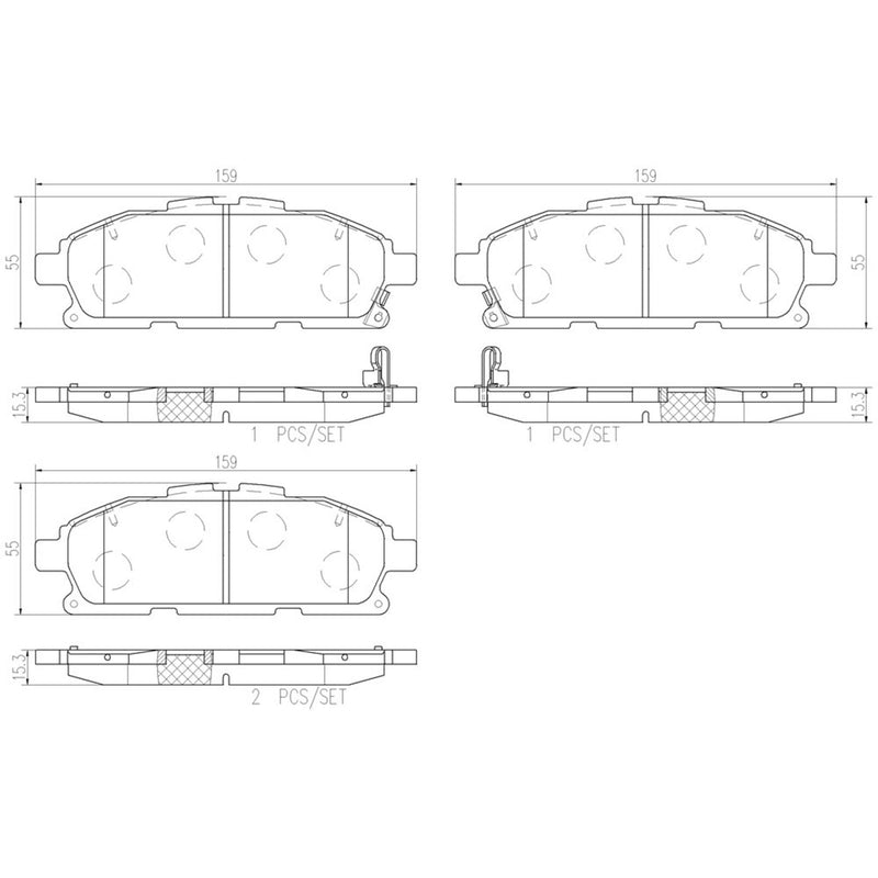 BREMBO Ceramic Front Disc Brake Pad Set - P56110N