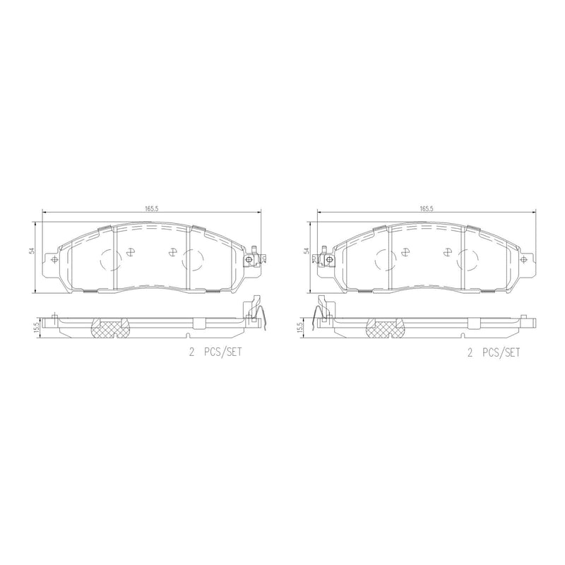 BREMBO Ceramic Front Disc Brake Pad Set - P56120N