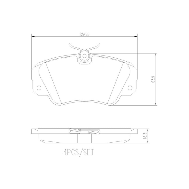BREMBO Ceramic Front Disc Brake Pad Set - P59016N