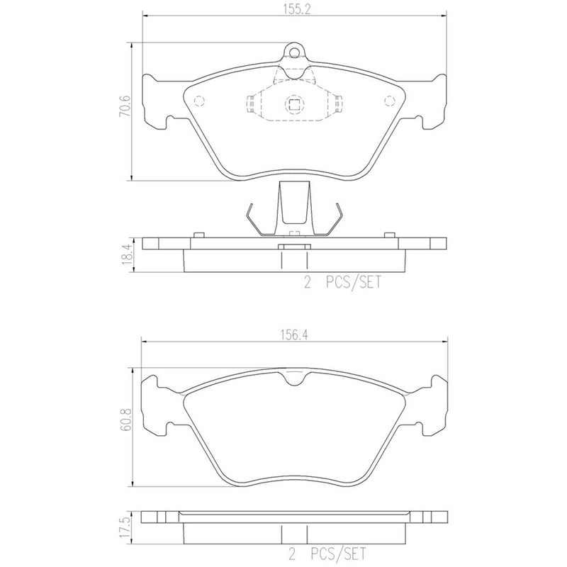 BREMBO Ceramic Front Disc Brake Pad Set - P59019N