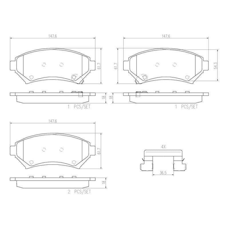 BREMBO Ceramic Front Disc Brake Pad Set - P59028N