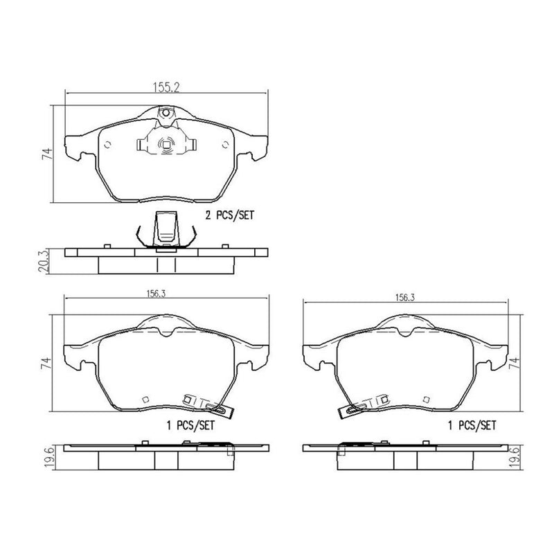BREMBO Ceramic Front Disc Brake Pad Set - P59029N