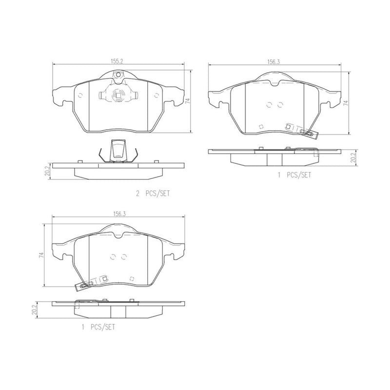 BREMBO Ceramic Front Disc Brake Pad Set - P59048N