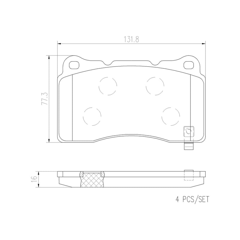 BREMBO Ceramic Front Disc Brake Pad Set - P59079N