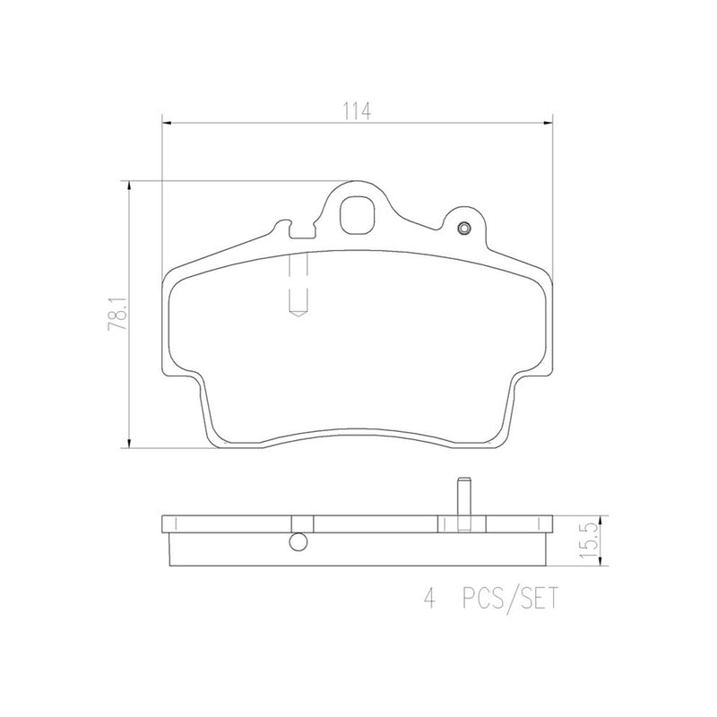 BREMBO CERAMIC Brake Pad Set P65007N