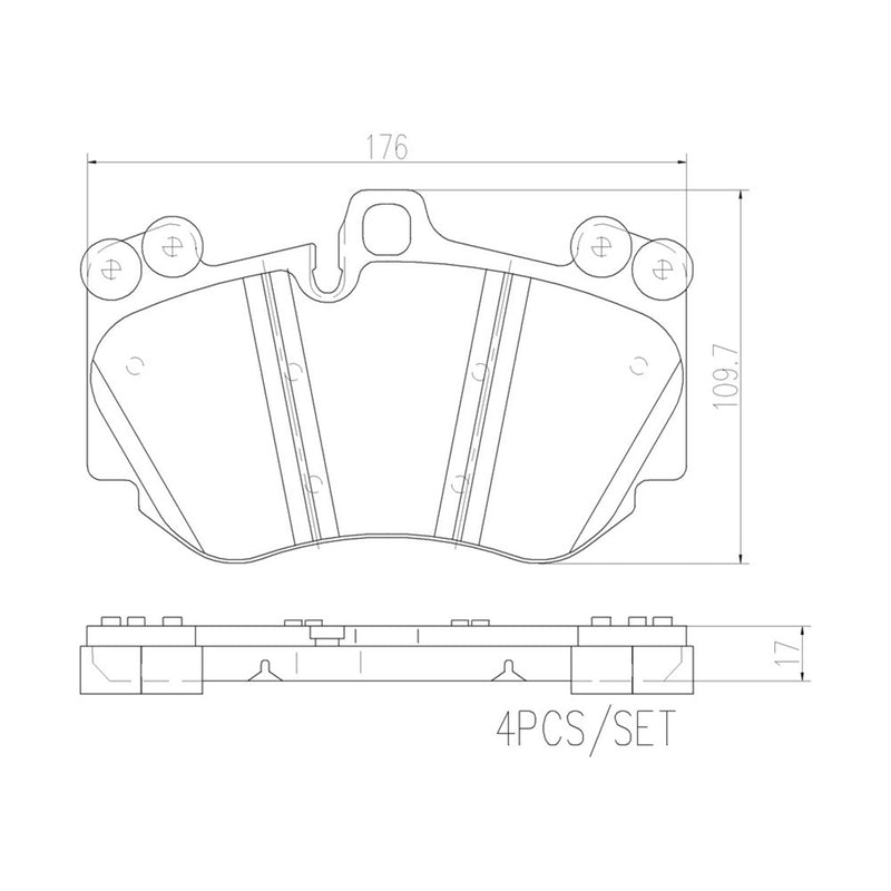 BREMBO Ceramic Front Disc Brake Pad Set - P65016N