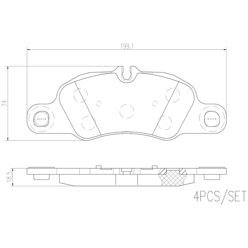 BREMBO CERAMIC Brake Pad Set P65019N