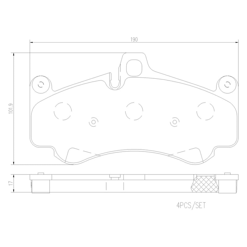 BREMBO Ceramic Front Disc Brake Pad Set - P65032N