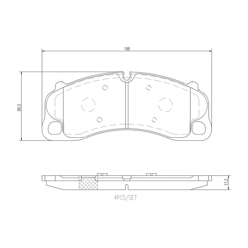 BREMBO CERAMIC Brake Pad Set P65045N