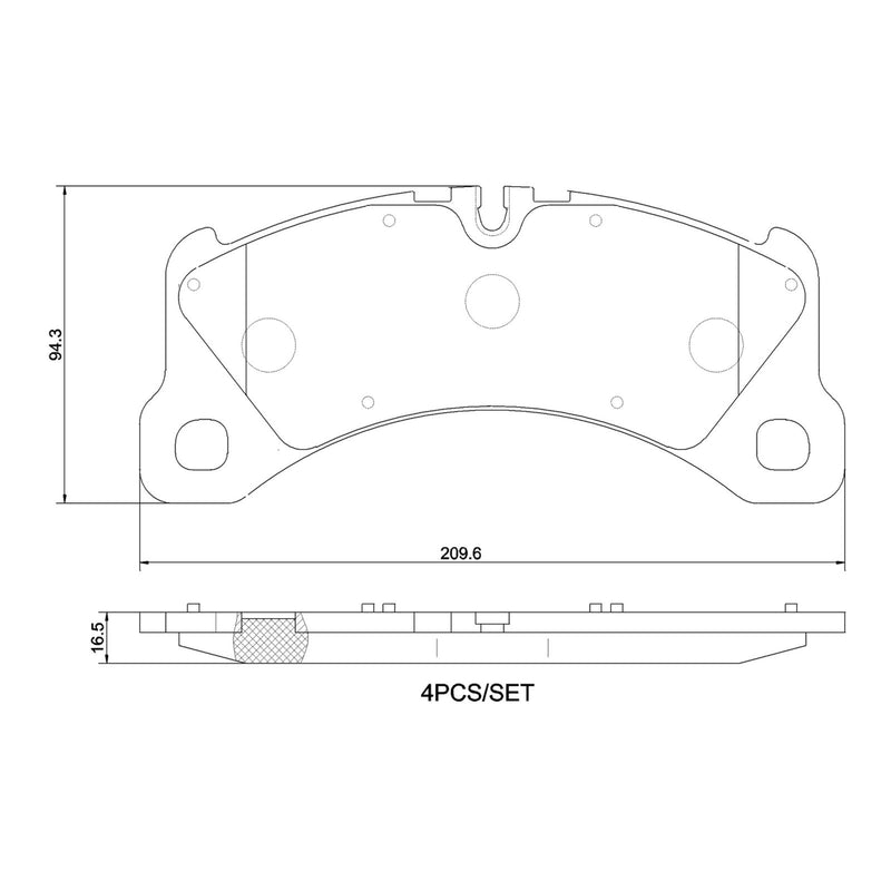 BREMBO CERAMIC Brake Pad Set P65047N