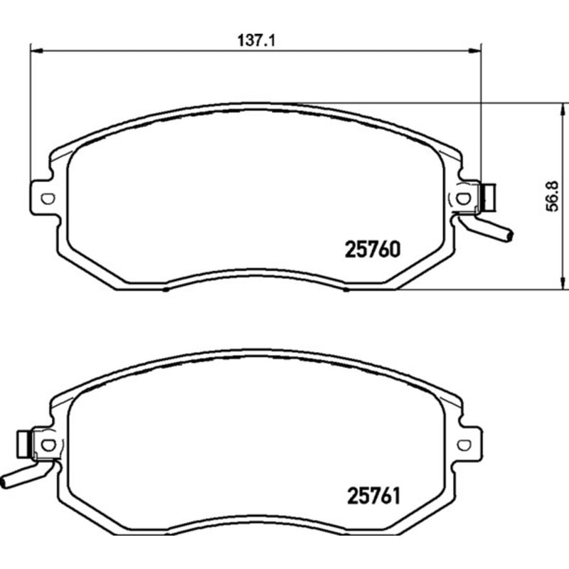 BREMBO Ceramic Front Disc Brake Pad Set - P78027N