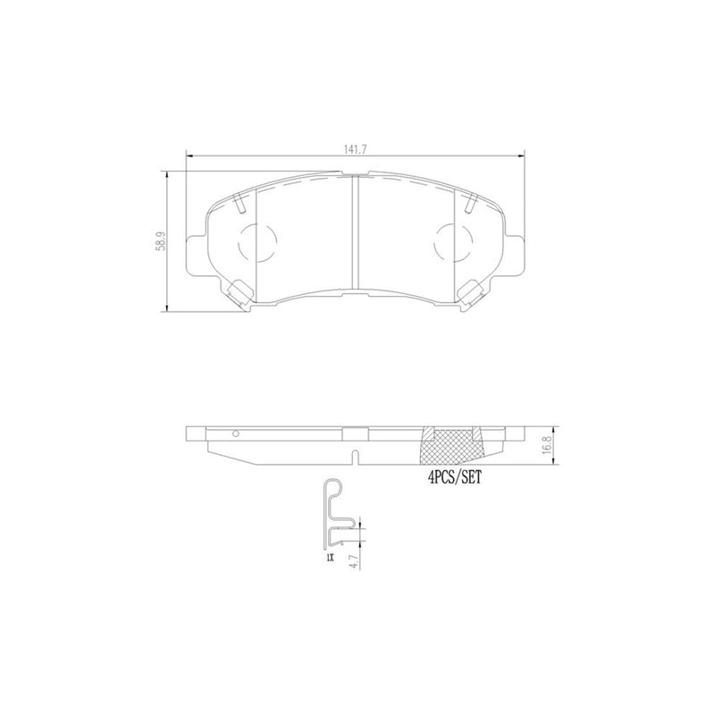 BREMBO Ceramic Front Disc Brake Pad Set - P79028N