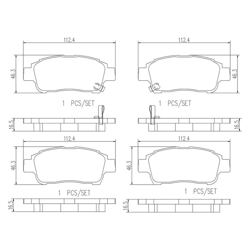 BREMBO Ceramic Front Disc Brake Pad Set - P83050N