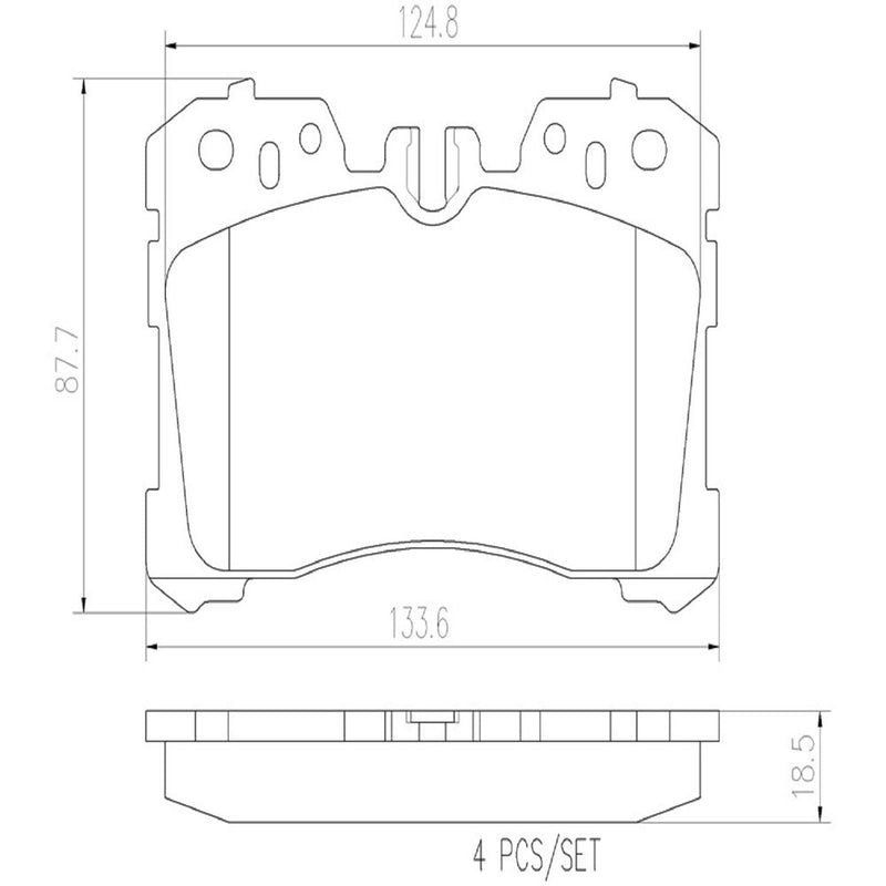BREMBO Ceramic Front Disc Brake Pad Set - P83075N