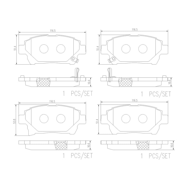 BREMBO Ceramic Front Disc Brake Pad Set - P83097N