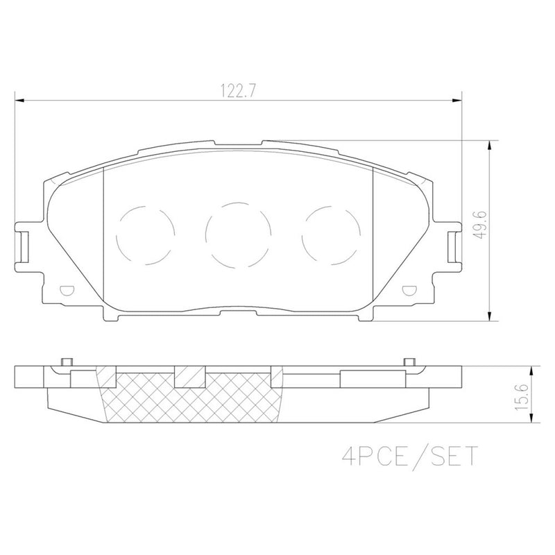 BREMBO Ceramic Front Disc Brake Pad Set - P83106N