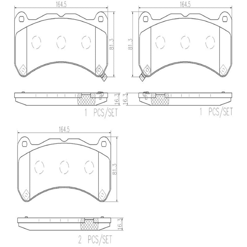 BREMBO Ceramic Front Disc Brake Pad Set - P83146N