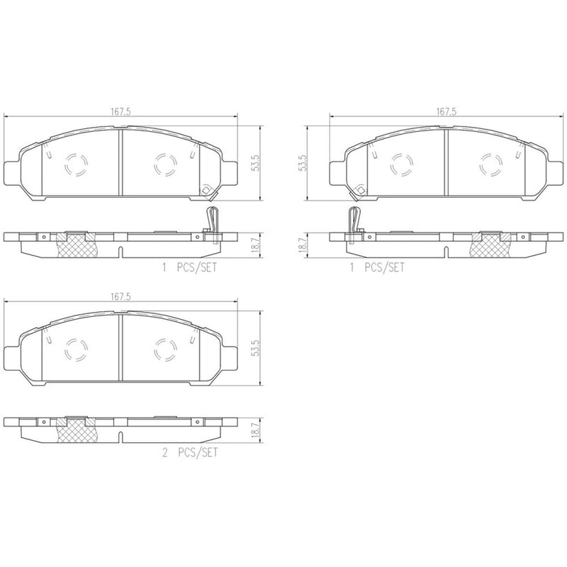 BREMBO Ceramic Front Disc Brake Pad Set - P83149N
