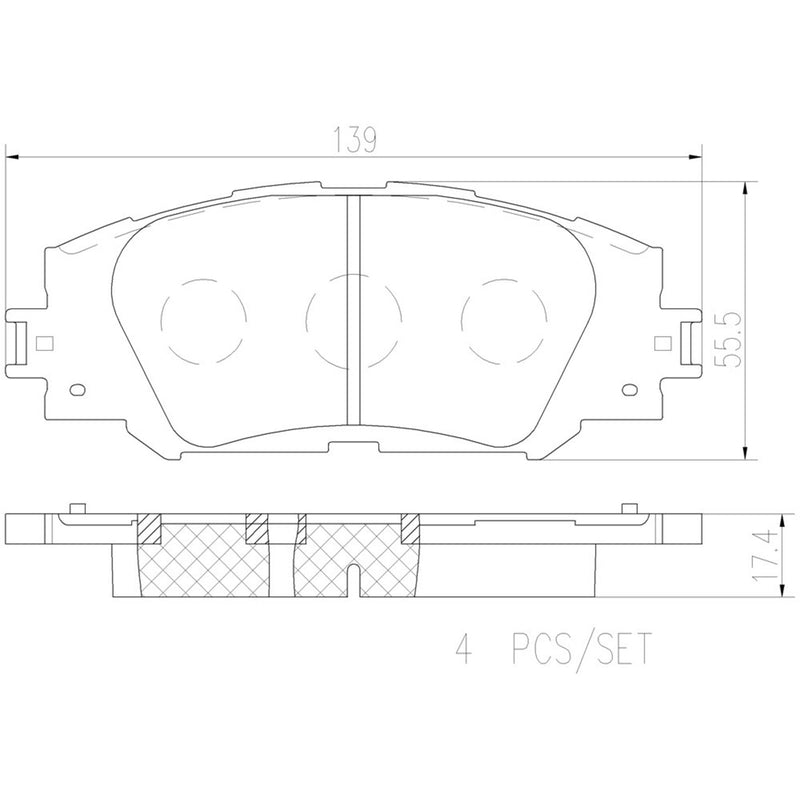 BREMBO Ceramic Front Disc Brake Pad Set - P83155N