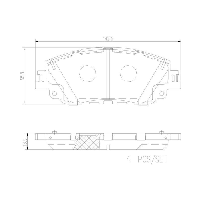 BREMBO Ceramic Front Disc Brake Pad Set - P83172N