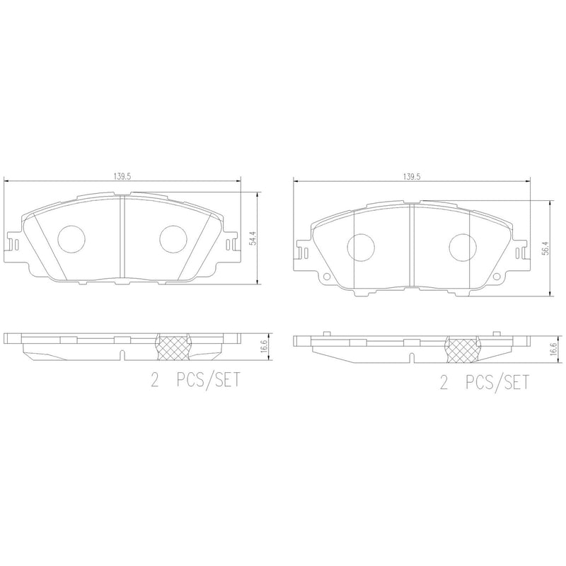 BREMBO Ceramic Front Disc Brake Pad Set - P83175N