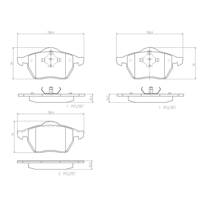 BREMBO Ceramic Front Disc Brake Pad Set - P85036N