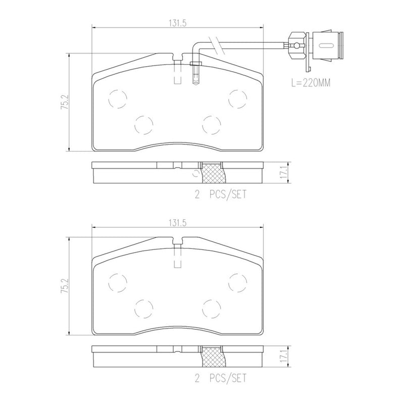 BREMBO Ceramic Front Disc Brake Pad Set - P85053N